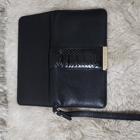 Stuart Weitzman Black Textured Wristlet